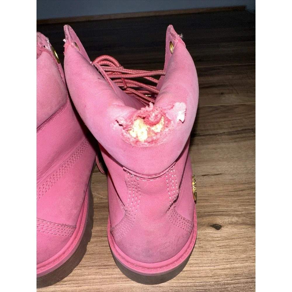 Timberland Winter Boots Pink‎ 6 inch Premium Waterproof Kid's Size 6
